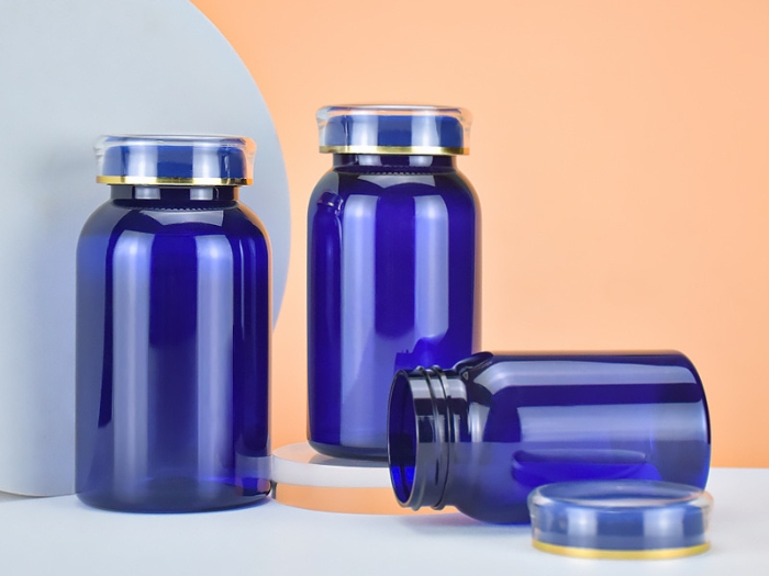 蓝色保健品瓶-150ml胶囊瓶-胶囊瓶