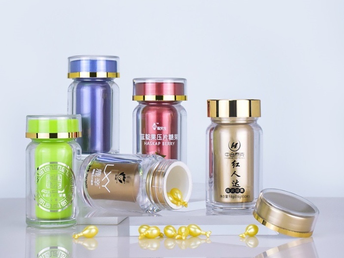 亚克力保健品瓶-虫草含片瓶